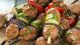 Pork Ball Kebabs