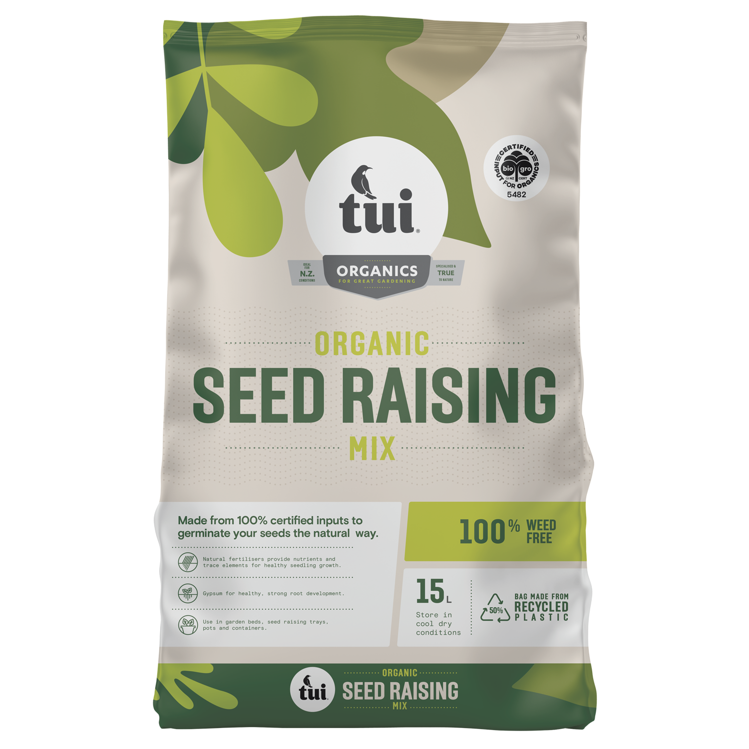 Tui Organic Seed Raising Mix Biogro Certified 